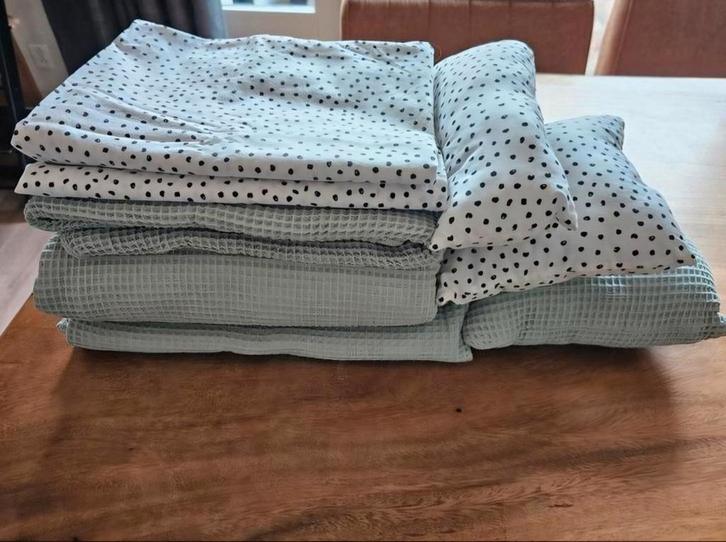 Pakket Dekens en Lakens, Kinderen en Baby's, Kinderkamer | Beddengoed, Zo goed als nieuw, Deken of Dekbed, Blauw, Jongetje of Meisje