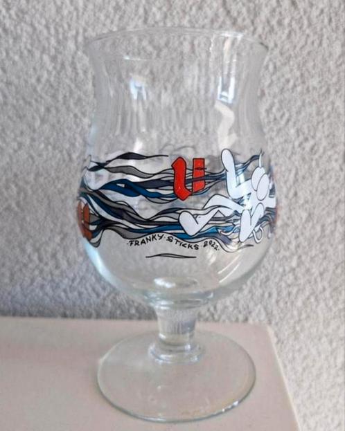 Duvel Glas Frankie Sticks, Verzamelen, Biermerken, Zo goed als nieuw, Glas of Glazen, Duvel, Ophalen of Verzenden
