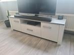 Tv meubel wit/grijs, Huis en Inrichting, Kasten | Televisiemeubels, 25 tot 50 cm, Zo goed als nieuw, Ophalen