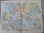 97-98/ verkeerskaart van Europa en Middellandse Zee uit 1899, Antiek en Kunst, Kunst | Litho's en Zeefdrukken, Ophalen of Verzenden
