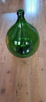 Vintage groene glazen gistfles, Antiek en Kunst, Ophalen