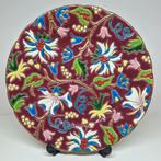 Emaux de Longwy Art Deco stijl sierbord floraal decor 652., Ophalen of Verzenden