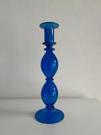 Anna Nina kandelaar blauw / vintage retro hk living loods 5, Ophalen of Verzenden, Glas