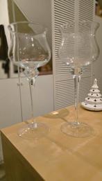 2 Mooie Glazen Vazen - 45cm Hoog, Antiek en Kunst, Antiek | Glas en Kristal, Ophalen