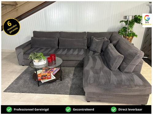 GRATIS LEVERING Z.G.A.N Ribstof Hoekbank 310x250 GEREINIGD, Huis en Inrichting, Banken | Bankstellen, Zo goed als nieuw, Hoekbank