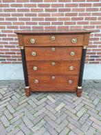 Antieke Eiken Empire Vier Laden Kast
