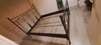 Norasund IKEA bed 160x200 met lattenbodems, Ophalen, Zwart, Tweepersoons, 200 cm