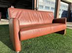 Bank SENIOREN 2,5 zit bruin leer bankstel design sofa ZGAN, Ophalen, GEEN, Bruin, Hout