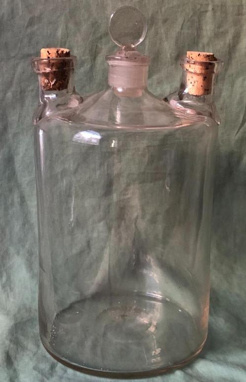 Grote Woulfe fles laboratoriumapparaat, Antiek en Kunst, Antiek | Glas en Kristal, Ophalen of Verzenden