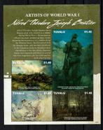 tuvalu 15 pf blok wo1 militairisme kunst schilderijen oorlog, Ophalen of Verzenden, Postfris, Overige thema's