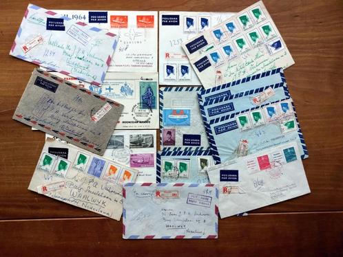 Indonesie, diverse luchtpost enveloppen, Postzegels en Munten, Brieven en Enveloppen | Buitenland, Envelop, Verzenden