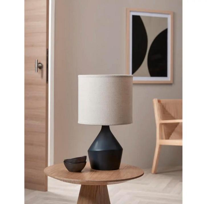 Tafellamp Eve - Stijlvolle verlichting, Huis en Inrichting, Lampen | Tafellampen, Zo goed als nieuw, Minder dan 50 cm, Stof, Ophalen