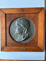 plaquette koningin Wilhelmina, Verzamelen, Koninklijk Huis en Royalty, Ophalen of Verzenden, Gebruikt, Overige typen