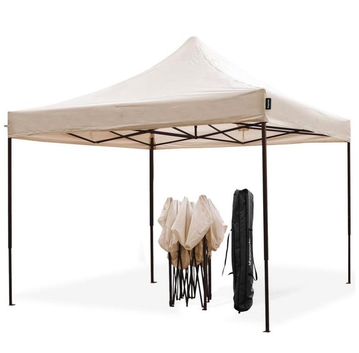 TE HUUR Partytent antraciet of beige easy up 3x3, Tuin en Terras, Partytenten, Zo goed als nieuw, Partytent, Minder dan 5 meter