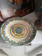 Boerenbont Keramiek Bord Schaal sponsware bloemenmand antiek, Ophalen of Verzenden