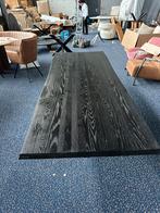 Boomstamtafel Eleonora Spinpoot – Zwart met Eiken Patroon, Huis en Inrichting, Tafels | Eettafels, 100 tot 150 cm, Eikenhout, Ophalen of Verzenden