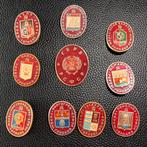 Set van 10 vintage Sovjet RSFSR stadswapen pins USSR, Ophalen of Verzenden, Zo goed als nieuw