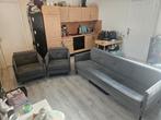 Set bank & fauteuils. Zuiver. Antraciet., Huis en Inrichting, Ophalen, Driepersoons, Rechte bank, Modern