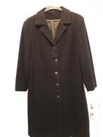 elegante lange zwarte damesjas in wollen look mt.44, Ophalen of Verzenden, Nieuw, Maat 42/44 (L), Zwart