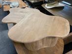 Salontafel Set Mangohout Organisch Japandi, Huis en Inrichting, Tafels | Salontafels, Ophalen, 50 tot 100 cm, Nieuw, Overige vormen
