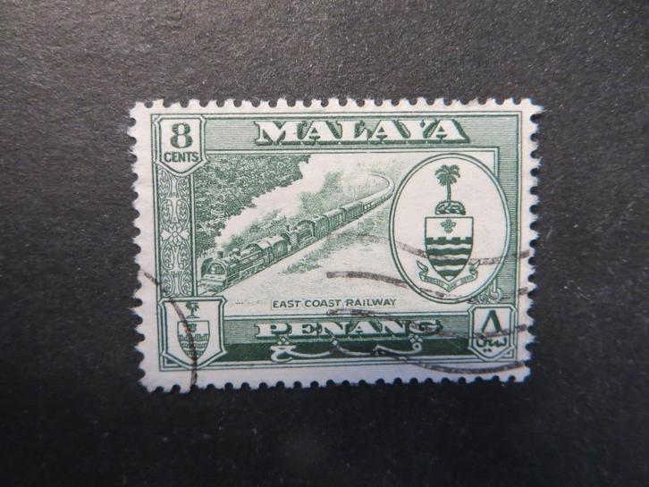 A11599: Penang  8 c, Postzegels en Munten, Postzegels | Azië, Oost-Azië, Ophalen of Verzenden