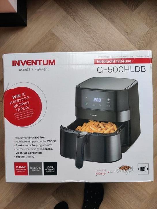 Inventum GF500HLDB Hetelucht Friteuse - Nieuw in doos!, Witgoed en Apparatuur, Frituurpannen, Nieuw, Ophalen of Verzenden