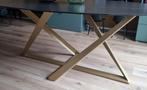 Stijlvolle Goudkleurige Tafelpoot, Ophalen, 50 tot 100 cm, Zo goed als nieuw, Metaal