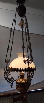 Mooie antieke hanglamp / olielamp (diameter 35 cm) - vintage, Ophalen