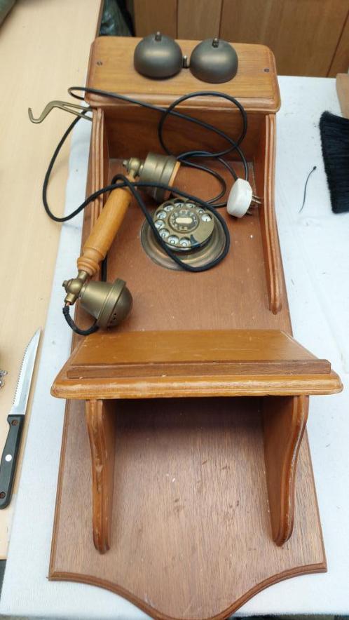 160347 vintage wand telefoon WD008, Telecommunicatie, Vaste telefoons | Niet Draadloos, Gebruikt, Met draaischijf, Ophalen of Verzenden