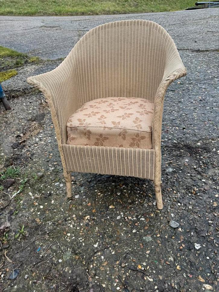 Lloyd Loom Chair, vintage, Huis en Inrichting, Stoelen, Gebruikt, Eén, Bruin, Ophalen of Verzenden
