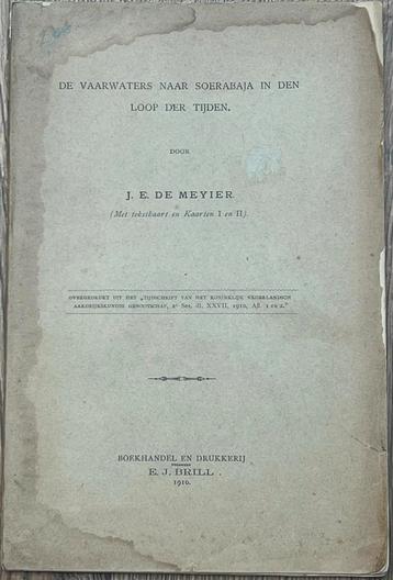 boek 1910 vaarwaters Soerabaja Ned Indië 2 kaarten beschikbaar voor biedingen