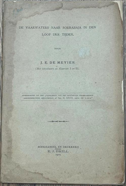 boek 1910 vaarwaters Soerabaja Ned Indië 2 kaarten, Boeken, Geschiedenis | Wereld, Gelezen, Azië, 20e eeuw of later, Ophalen of Verzenden