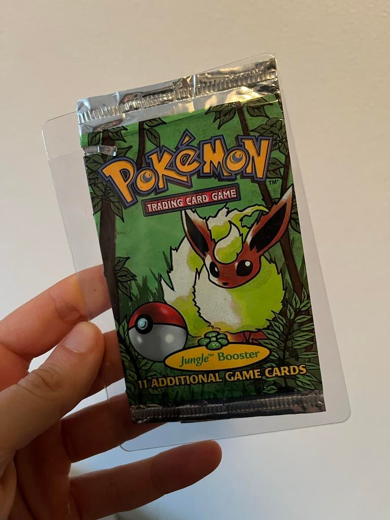 Vintage Pokémon Jungle Boosterpack leeg, Ophalen of Verzenden, Gebruikt, Overige typen