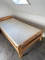 1 persoons blank houten bed incl lattenbodem, IZGS, 90 cm, Ophalen of Verzenden, Eenpersoons, Zo goed als nieuw