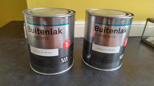 Karwei Buitenlak ral 9010 zijdeglans gebroken wit, Doe-het-zelf en Verbouw, Verf, Beits en Lak, Nieuw, Verf, Minder dan 5 liter