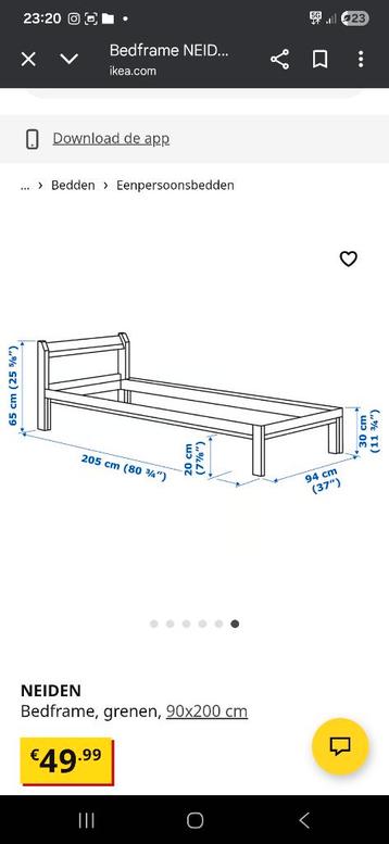 Ikea Hout frame bed nieuw - afbeelding 2
