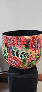 bloempot met print hoogglans, Tuin en Terras, Ophalen, Kunststof, Rond, Binnen