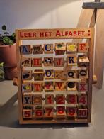 Vintage letterrek cijferrek telraam leermiddel, Ophalen of Verzenden