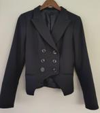 vintage kort zwart jasje / colbert, S, Zwart, Ophalen of Verzenden, Jasje, Maat 36 (S)