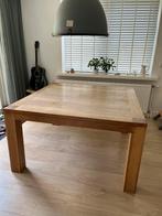 Vierkante eikenhouten eettafel 140 x 140 cm, Huis en Inrichting, Tafels | Salontafels, Ophalen, Gebruikt, 100 tot 150 cm, 75 cm of meer