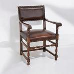 Eikenhouten en Leren Fauteuil – Zeer Goede Staat, Ophalen