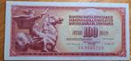 26# Joegoslavië 100 Dinara 1981 P90, Postzegels en Munten, Bankbiljetten | Europa | Niet-Eurobiljetten, Verzenden, Joegoslavië