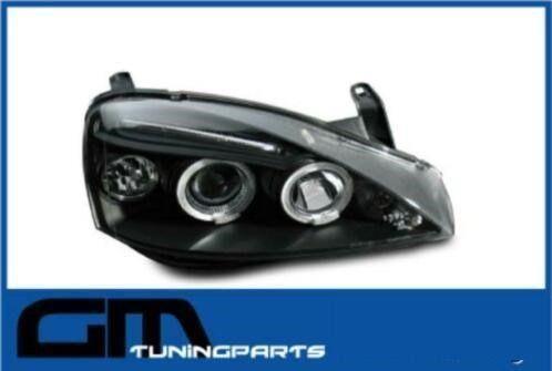 # Angel eyes koplampen opel corsa C led # zwarte uitvoering, Auto-onderdelen, Verlichting, Opel, Nieuw, Ophalen of Verzenden