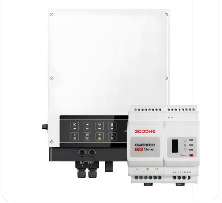 GoodWe GW5048D-ES Hyb Omv 1-fase+GM1000&Meetspoelen, Doe-het-zelf en Verbouw, Zonnepanelen en Toebehoren, Nieuw, Overige typen