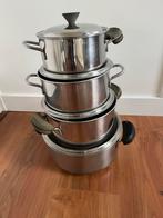 Lagostina pannen set., Huis en Inrichting, Keuken | Potten en Pannen, Ophalen, Zo goed als nieuw, Rvs, Pannenset