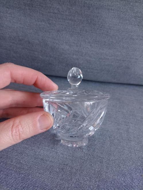 Sierlijk dekselpotje glas, Antiek en Kunst, Antiek | Glas en Kristal, Ophalen
