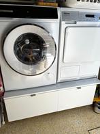 Meubel voor wasmachine + droger + opberglades, wit, Ophalen, Zo goed als nieuw