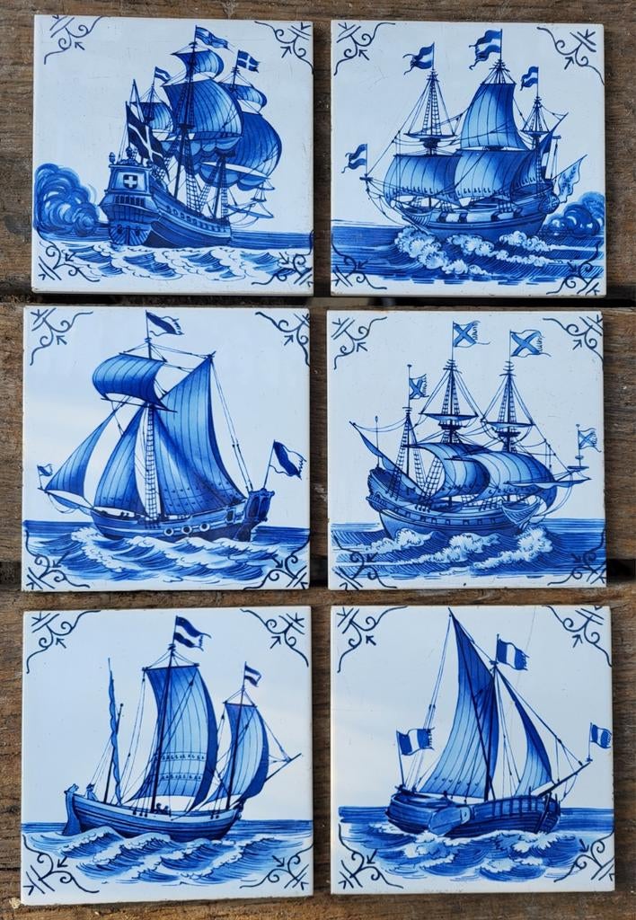 Delfts Blauwe Tegels - 15x15 cm, Antiek en Kunst, Ophalen of Verzenden