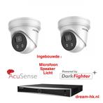 4MP Hikvision AcuSense Darkfighte IP PoE  set/NVR+2x camera