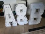 Lichtletters 91 cm A & B, Ophalen of Verzenden, Zo goed als nieuw, Versiering, Geboorte of Huwelijk